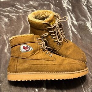 Kansas City Chiefs Brown Suede Boots